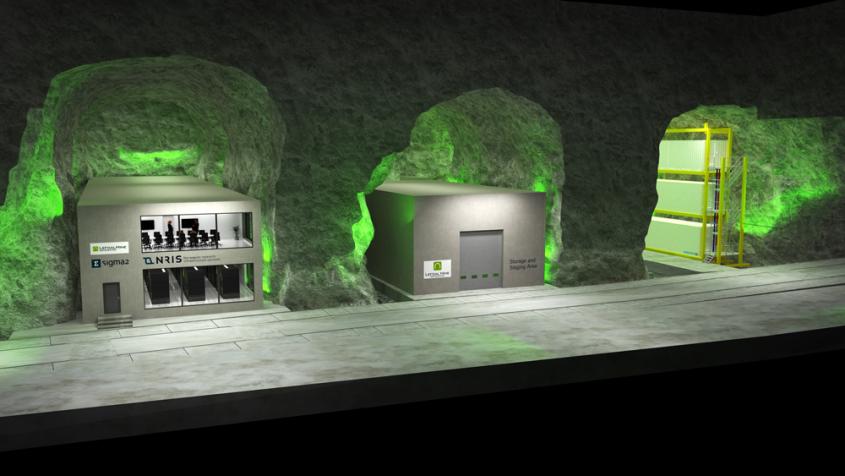 Illustration of how the Sigma2 space inside Lefdal Mine Datacenter will look. 