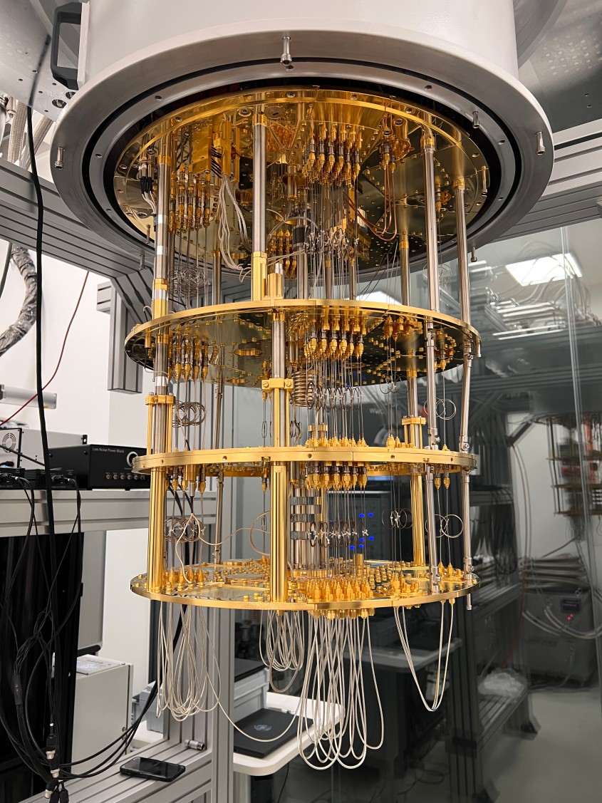 Close up a quantum computer