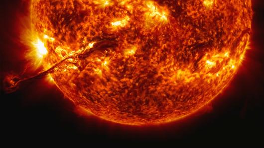 Close up of the Sun.