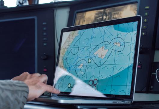 Close up of monitors for fishmapping. 
