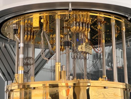 A close up of a quantum computer.