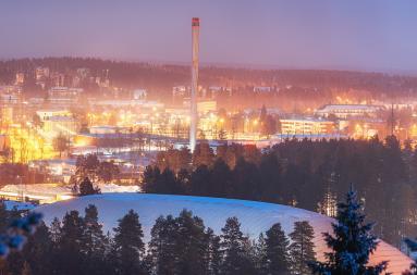 The Kajaani region in Finland, home of Supercomputer LUMI.