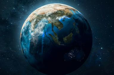 Earth seen from space.